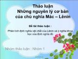 Đề tài Phân tích định nghĩa vật chất của Lênin và ý nghĩa khoa học của định nghĩa đó