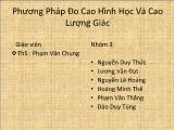 Đề tài Phương pháp đo cao hình học và cao lượng giác