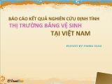 Đề tài Thị trường băng vệ sinh tại Việt Nam