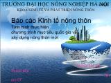 Đề tài Tình hình thực hiện chương trình mục tiêu quốc gia về xây dựng nông thôn mới