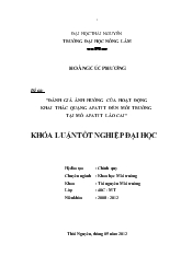 Khóa luận Đánh giá ảnh hưởng của hoạt động khai thác quặng apatit đến môi trường tại mỏ apatit Lào Cai