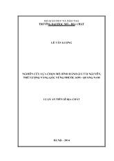 Luận án Nghiên cứu lựa chọn mô hình đánh giá tài nguyên trữ lượng vàng gốc vùng Phước Sơn - Quảng Nam