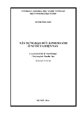 Luận án Xây dựng đạo đức kinh doanh ở nước ta hiện nay