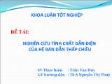 Nghiên cứu tính chất dẫn điện của hệ bán dẫn thấp chiều