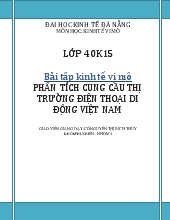 Phân tích cung cầu thị trường điện thoại di động Việt Nam