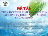 Phân tích tình hình tài chính của các công ty thuộc nhóm ngành chứng khoán