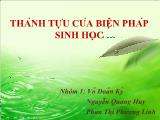 Thành tựu của biện pháp sinh học