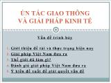 Ùn tắc giao thông và giải pháp kinh tế