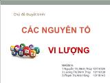 Các nguyên tố vi lượng