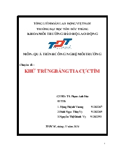 Chuyên đề Khử trùng bằng tia cực tím