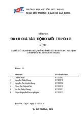 Đề tài Sử dụng phương pháp nghiên cứu trong việc xác định vấn đề môi trường quan trọng