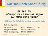 Đề tài Tìm hiểu kiểm tra chất lượng sản phẩm