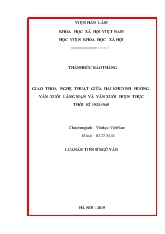 Luận án Giao thoa nghệ thuật giữa hai khuynh hướng văn xuôi lãng mạn và văn xuôi hiện thực thời kì 1932-1945