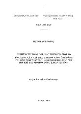 Luận án Nghiên cứu tổng hợp, đặc trưng và một số ứng dụng của vật liệu Cacbon Nano ống bằng phương pháp xúc tác lắng đọng hóa học pha hơi khí dầu mỏ hóa lỏng (LPG) Việt Nam