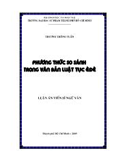 Luận án Phương thức so sánh trong văn bản luật tục Êđê