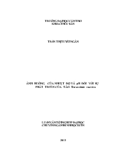 Luận văn Ảnh hưởng của nhiệt độ và pH đối với sự phát triển của táo Tetraselmis suecica