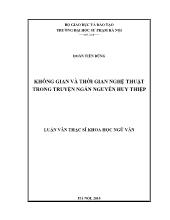 Luận văn Không gian và thời gian nghệ thuật trong truyện ngắn Nguyễn Huy Thiệp