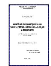 Luận văn Nghiên cứu chiết - Trắc quang sự tạo phức Đa Ligan trong hệ 1-(2-pyridylazo)-2-naphthol (PAN-2)-Cu(II)-CHCl2COOH và ứng dụng phân tích
