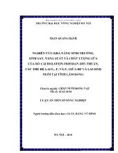 Luận văn Nghiên cứu khả năng sinh trưởng, sinh sản, năng suất và chất lượng sữa của bò cái Holstein Friesian (HF) thuần, các thế hệ lai F1, F2 và F3 giữa HF và LAI SIND nuôi tại tỉnh Lâm Đồng