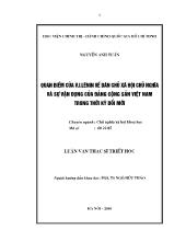 Luận văn Quan điểm của V.I.Lênin về dân chủ xã hội chủ nghĩa và sự vận dụng của Đảng cộng sản Việt Nam trong thời kỳ đổi mới