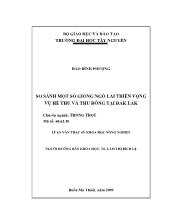 Luận văn So sánh một số giống ngô lai triển vọng vụ hè thu và thu đông tại Đắk Lắk