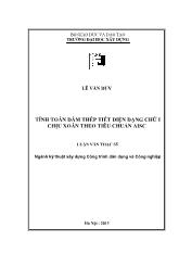 Luận văn Tính toán dầm thép tiết diện dạng chữ I chịu xoắn theo tiêu chuẩn AISC
