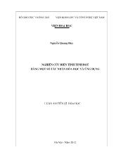 Nghiên cứu biến tính tinh bột bằng một số tác nhân hóa học và ứng dụng