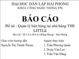 Quản lý bán hàng tại nhà hàng THE LITTLE