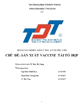 Sản xuất Vaccine tái tổ hợp