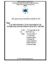 Tiểu luận Cải tiến phong cách giao dịch tại agribank chi nhánh huyện Châu Thành