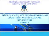 Tiểu luận Môi trường ngành