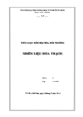 Tiểu luận Nhiên liệu hóa thạch