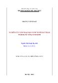 Tóm tắt luận án Nghiên cứu xâm nhập mặn nước dưới đất trầm tích đệ tứ vùng Nam Định