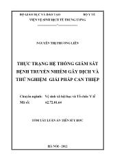 Tóm tắt luận án Thực trạng hệ thống giám sát bệnh truyền nhiễm gây dịch và thử nghiệm giải pháp can thiệp