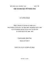 Tóm tắt luận án Thực trạng và đánh giá hiệu quả hoạt động chăm sóc, hỗ trợ, điều trị bệnh nhân AIDS tại các phòng khám ngoại trú người lớn ở 3 tỉnh Việt Nam, 2009-2010