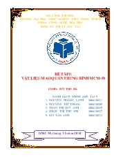 Vật liệu mao quản trung bình mcm-50