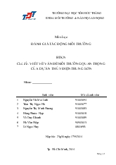 Viết về vấn đề môi trường quan trọng của dự án thủy điện Trung Sơn