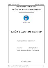 Đề tài Hoàn thiện công tác lập và phân tích bảng cân đối kế toán tại Chi nhánh Công ty Cổ phần Hàng Hải Đông Đô tại Hải Phòng