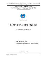 Đề tài Hoàn thiện công tác lập và phân tích bảng cân đối kế toán tại xí nghiệp đảm bảo an toàn giao thông đường sông Hải phòng