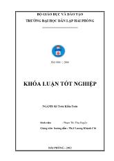 Đề tài Hoàn thiện tổ chức kế toán tập hợp chi phí sản xuất và tính giá thành sản phẩm tại công ty nạo vét và xây dựng đường thủy I – Tổng công ty xây dựng đường thủy