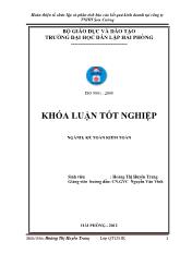 Đề tài Hoàn thiện tổ chức lập và phân tích Báo cáo kết quả kinh doanh tại công ty TNHH Sơn Cường