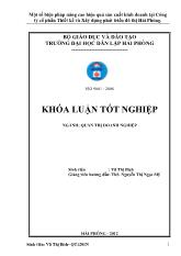 Đề tài Một số biện pháp nâng cao hiệu quả sản xuất kinh doanh tại Công ty cổ phần Thiết kế và Xây dựng phát triển đô thị Hải Phòng