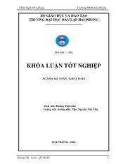 Hoàn thiện tổ chức công tác kế toán doanh thu, chi phí và xác định kết quả kinh doanh tại công ty cổ phần Tân Thế Huynh