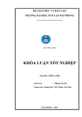 Khóa luận A study on techniques to improve the first year english majors’ speaking skill at hpu