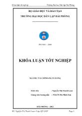 Khóa luận Các biện pháp phòng ngừa và hạn chế rủi ro tín dụng tại ngân hàng thương mại cổ phần Quân đội - Chi nhánh Bắc Hải