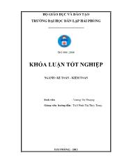 Khóa luận Đề tài Hoàn thiện công tác lập và phân tích Báo cáo kết quả hoạt động kinh doanh tại công ty TNHH hương liệu thực phẩm Việt Nam