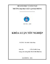 Khóa luận Giải pháp nâng cao chất lượng tín dụng tại ngân hàng thƣơng mại cổ phần Kiên Long - Chi nhánh Hải Phòng