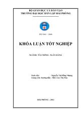 Khóa luận Giải pháp nâng cao chất lượng tín dụng trung – Dài hạn tại chi nhánh Techcombank Hải Phòng – Ngân hàng thương mại cổ phần kỹ thương Việt Nam