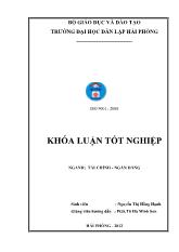 Khóa luận Giải pháp nâng cao hiệu quả cho vay hộ sản xuất tại ngân hàng nông nghiệp và phát triển nông thôn chi nhánh huyện Tiên Lãng – Hải Phòng