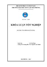 Khóa luận Giải pháp nâng cao hiệu quả công tác huy động vốn tại phõng giao dịch techcombank Thủy Nguyên